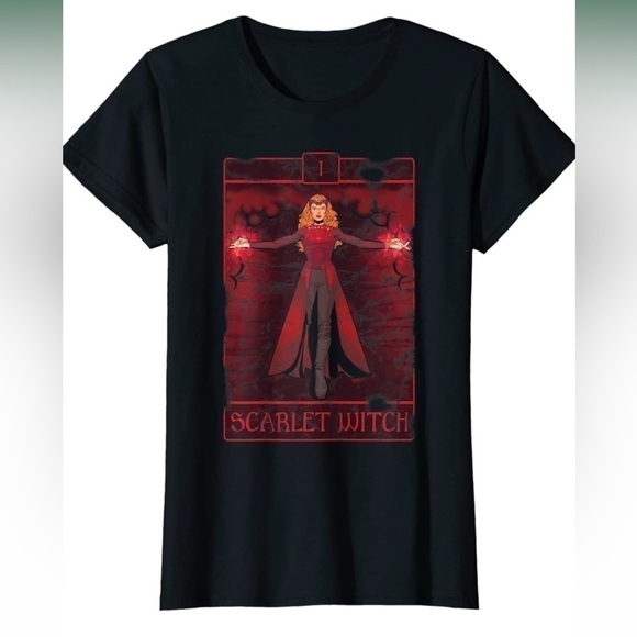 Marvel Wanda Maximoff / Scarlet Witch Women’s Black Tee (Sz XXL) - Picture 1 of 9